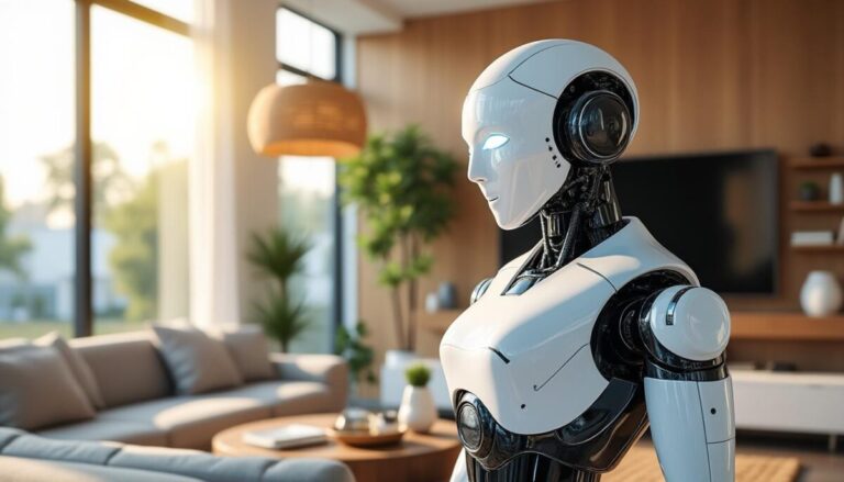 découvrez ce robot domestique innovant qui photographie automatiquement votre salon pour une surveillance intelligente et simplifiée.